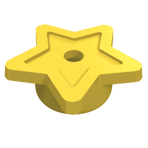 11609.png 11609 - Plate, Round 1 x 1 with Star and Small Pin Hole