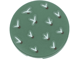 14769pb646 14769pb646 - Tile, Round 2 x 2 with Bottom Stud Holder with White and Dark Brown Cactus Needles Pattern