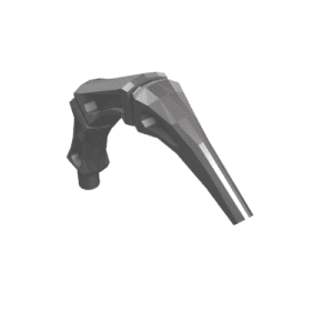 Aanhangsel benig klein met staafeinde (been/rib/staart)