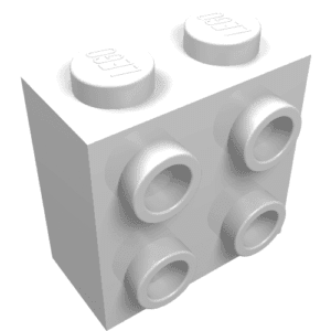 22885.png Steen, aangepast 1x2x1 2/3 met noppen aan de zijkant