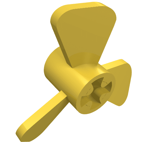 Propeller, 3 bladig 3 diameter met asgat