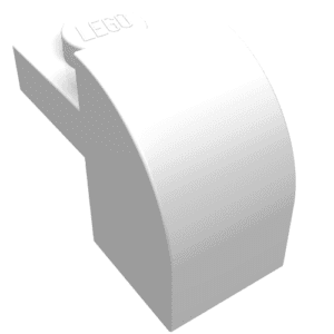 6091.png Dakpan, gebogen 2 x 1 x 1 1/3 met verzonken nopje