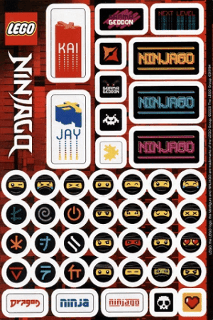 6319194 6319194 - Sticker Sheet, NINJAGO Next Level