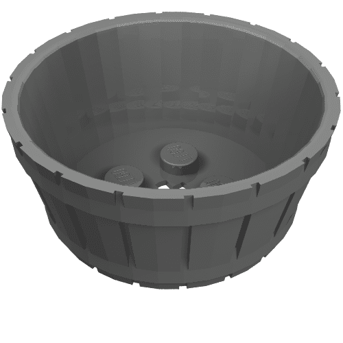 Container - half groot vat met asgat