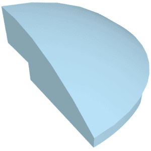 76797.png Dakpan, gebogen 3 x 3 hoek rond