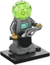 col26-9 Minifiguur - Robot butler, serie 26 (complete set met standaard en accessoires)