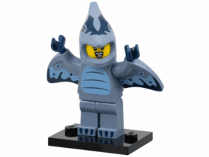 col27-6 Minifiguur - Pterodactyl kostuum fan, serie 27 (complete set met standaard en accessoires)
