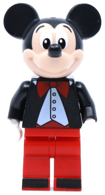 dis057 Minifiguur -  Mickey Mouse, smoking jasje, rode vlinderdas