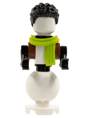 hol252 hol252 - Snowman - Black Hair, Lime Scarf