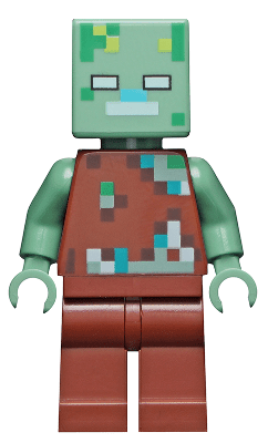 min088 Minifiguur - Drowned Zombie