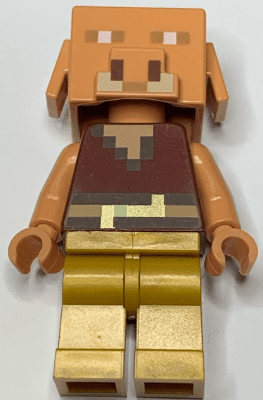 min117 Minifiguur - Piglin, parel gouden benen