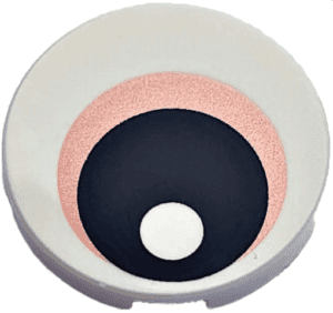 14769pb265 14769pb265 - Tile, Round 2 x 2 with Bottom Stud Holder with Eye with Copper Iris and Black Pupil Pattern