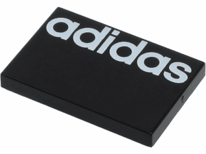 26603pb180 26603pb180 - Tile 2 x 3 with White 'adidas' Pattern