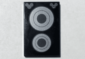 26603pb185 26603pb185 - Tile 2 x 3 with Silver Concentric Circles Stove Plate Pattern