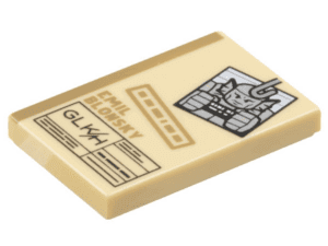 26603pb354 26603pb354 - Tile 2 x 3 with Legal File with Dark Tan 'EMIL BLONSKY', Black 'GLK/H' and Minifigure Mugshot  Pattern