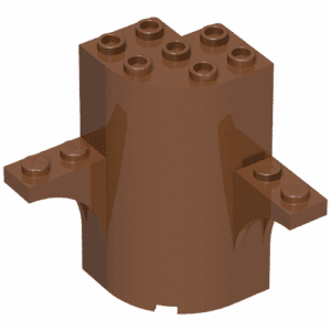 60373.png Cilinder kwart 3 x 3 x 5 met 1 x 1 uitsparing en 2 boog toppen