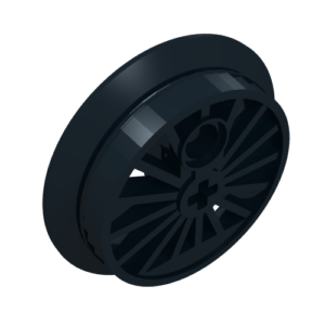 85489a.png 85489a - Train Wheel RC, Spoked with Technic Axle Hole and Counterweight, 30 mm D. (Blind Driver)